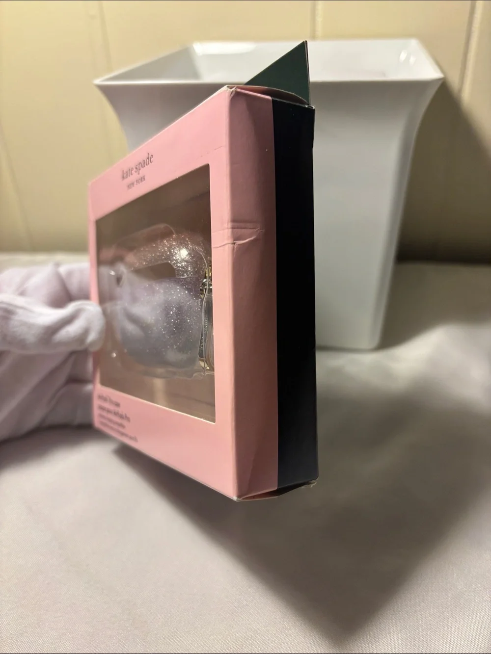✨ NIB Kate Spade AirPods Pro Case – Discontinued Ombre Glitter Sunset 🌅